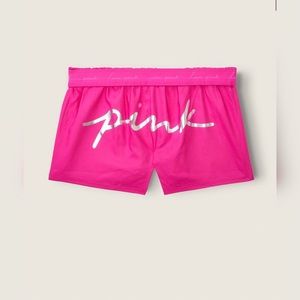Pink VS Flannel Sleep Boxy shorts size 1 Large &  1 Extra large